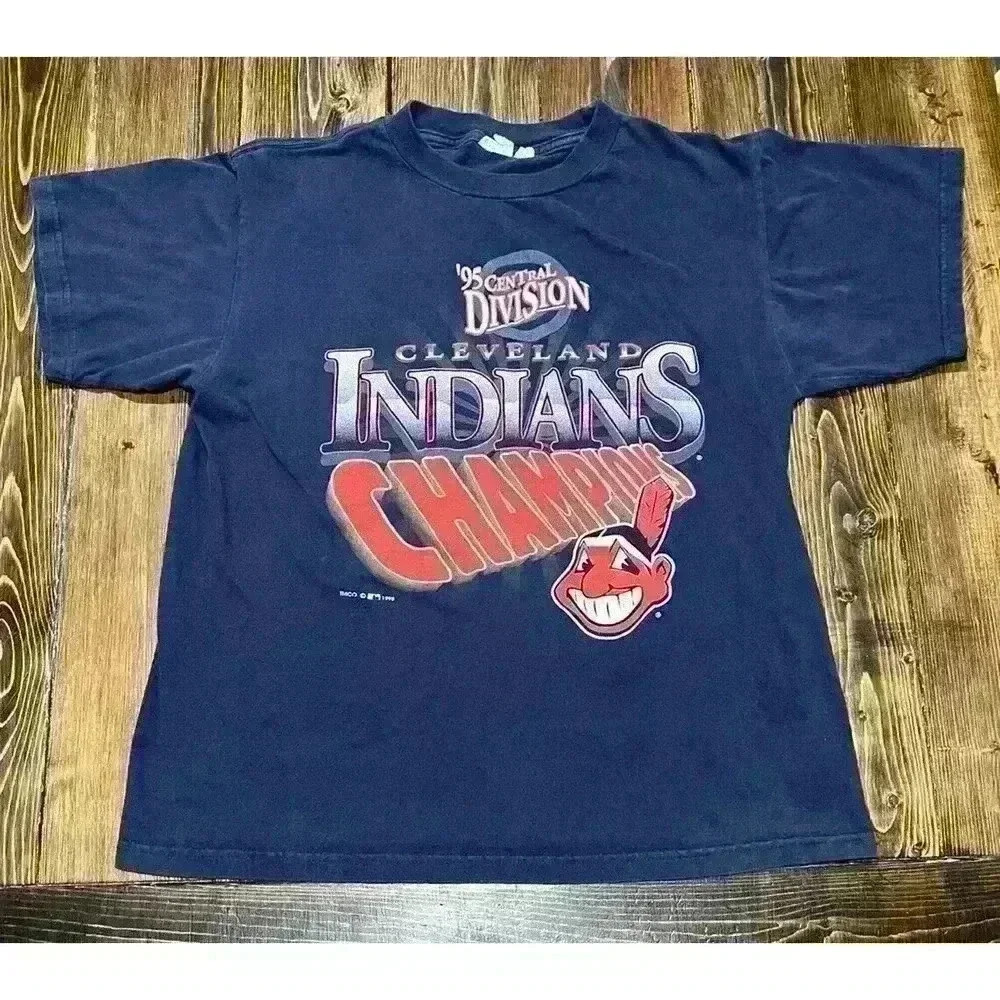 Vintage 1995 Cleveland Indians Champions Shirt Sz Large by Spectator Sportswear